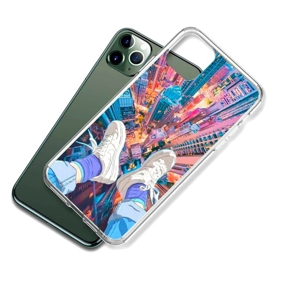iPhone 13 Case Aesthetic Anime Style City Parkour Clear Slim Protective case - Picture 1 of 4
